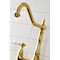 Kingston Brass KS1277PLBS Heritage Bridge Kitchen Faucet W/Brass Sprayer, Brass KS1277PLBS - alternate 5